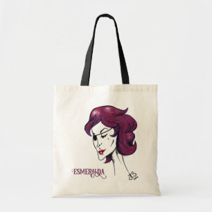 Bolso De Tela Dama Pirata Violeta Arte de Retrato de Mujer Origi