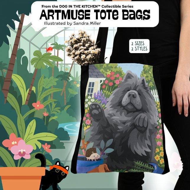 Bolso De Tela DAMA SOMBREADA el Chow Azul (Subido por el creador)