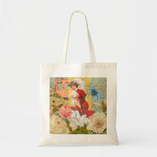 Bolso De Tela Dama victoriana mujer elegante rica ilustración ro