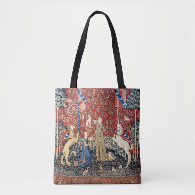 Bolso De Tela Dama y unicornio, sabor (Anverso)