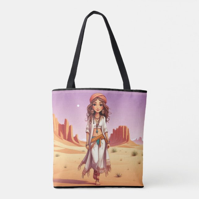 Bolso De Tela damas de boho (Reverso)