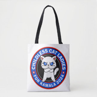 Bolso De Tela Damas de gato sin hijos para los demócratas de Kam