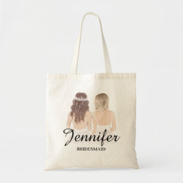 Bolso De Tela damas de honor chic elegantes Personalizado boda 