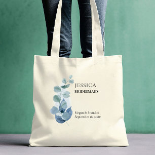 Bolso De Tela Damas de honor de boda de vegetación de acuarela d