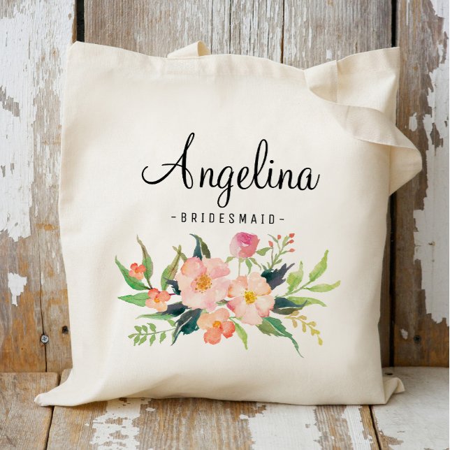 Bolso De Tela Damas de Honor Floral Chic Personalizadas-3 (Subido por el creador)