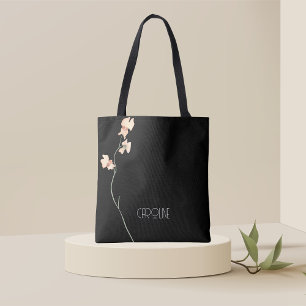 Bolso De Tela Damas Elegante Black Floral Boho Cute