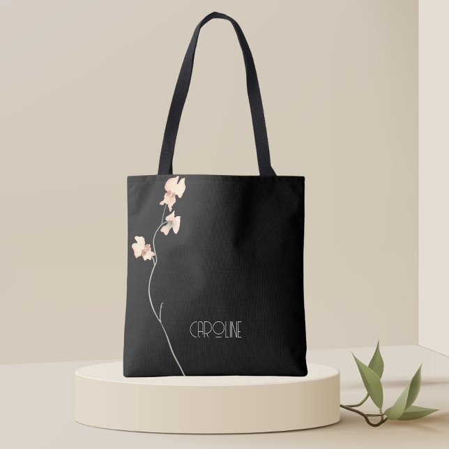 Bolso De Tela Damas Elegante Negro Floral  Boho Linda  (Subido por el creador)