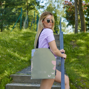 Bolso De Tela Damas Elegante Verde Boho Lindo 