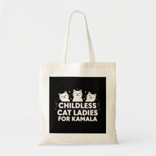 Bolso De Tela "Damas sin hijos y amantes de gatos por Kamala" Po