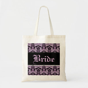 Bolso De Tela Damasco de negrita grande (rosa) (Boda)