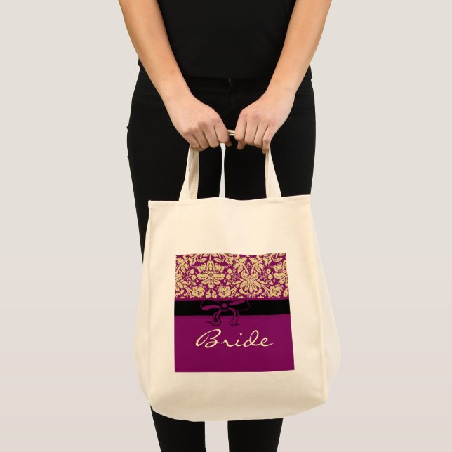Bolso De Tela Damasco Púrpura (Anverso (producto))