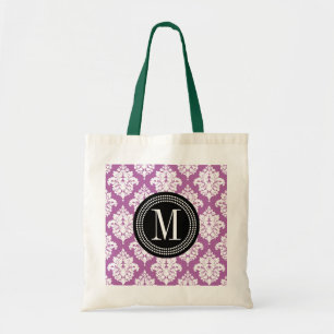 Bolso De Tela Damasco púrpura elegante personalizado