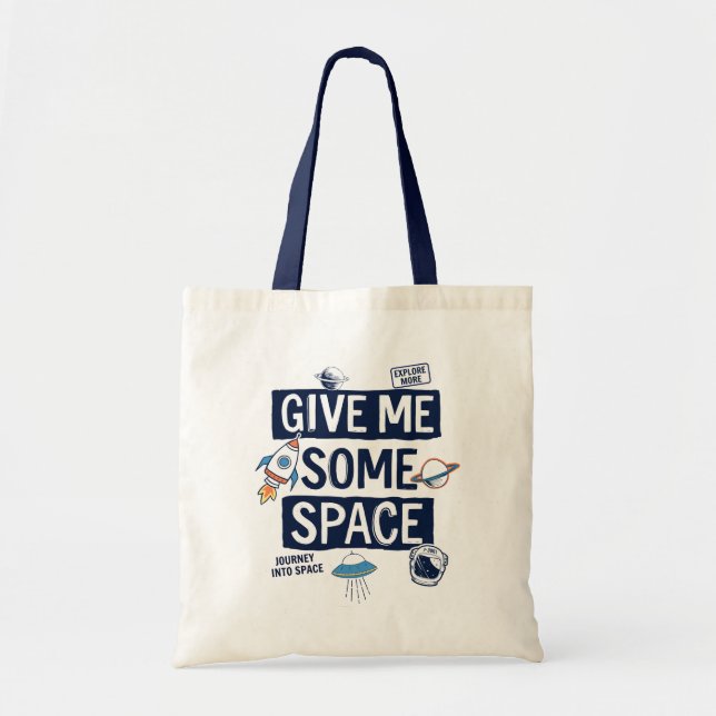 Bolso De Tela Dame algo de espacio (Frente)