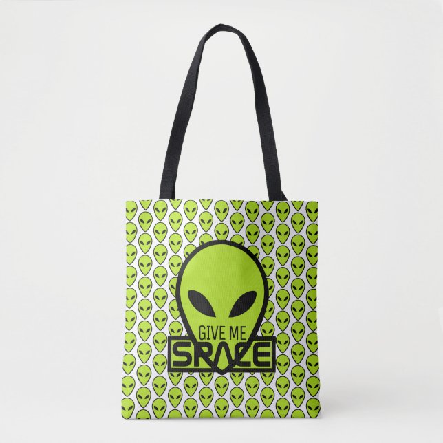 Bolso De Tela Dame espacio, alieno extraterrestre (Anverso)