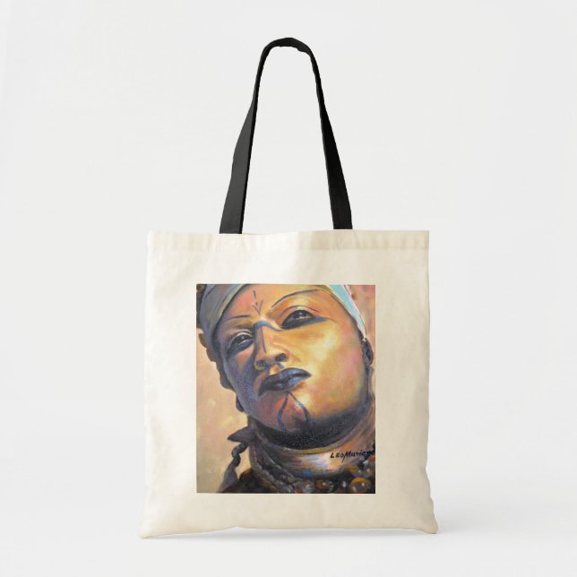 Bolso De Tela Dançarino africano - by LEOMARIANO artist (Frente)