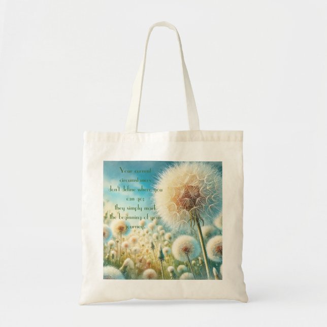 Bolso De Tela Dandelion Blowball y Cita #2 (Frente)
