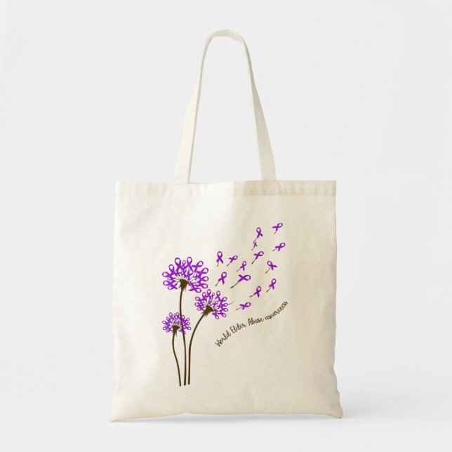 Bolso De Tela Dandelion Faith Hope Love World Elder Abuse awara (Frente)