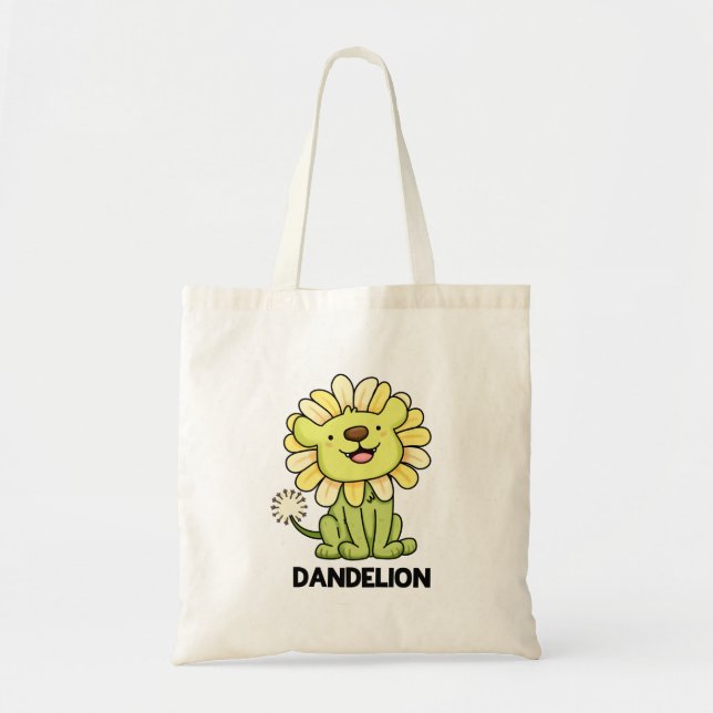 Bolso De Tela Dandelion Funny Lion Pun (Frente)