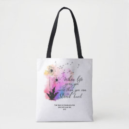 Bolso De Tela Dandelion Scripting Personalizado de la Biblia Dom