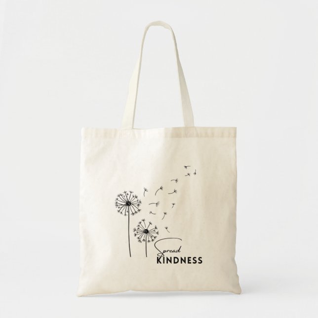 Bolso De Tela Dandelion Spread Kindness Simple Tote Bag (Frente)