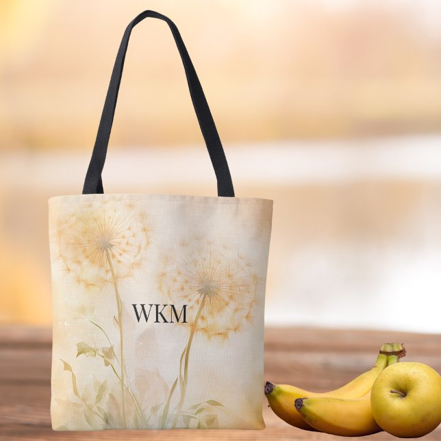 Bolso De Tela Dandelion Wishes Monograma (Subido por el creador)