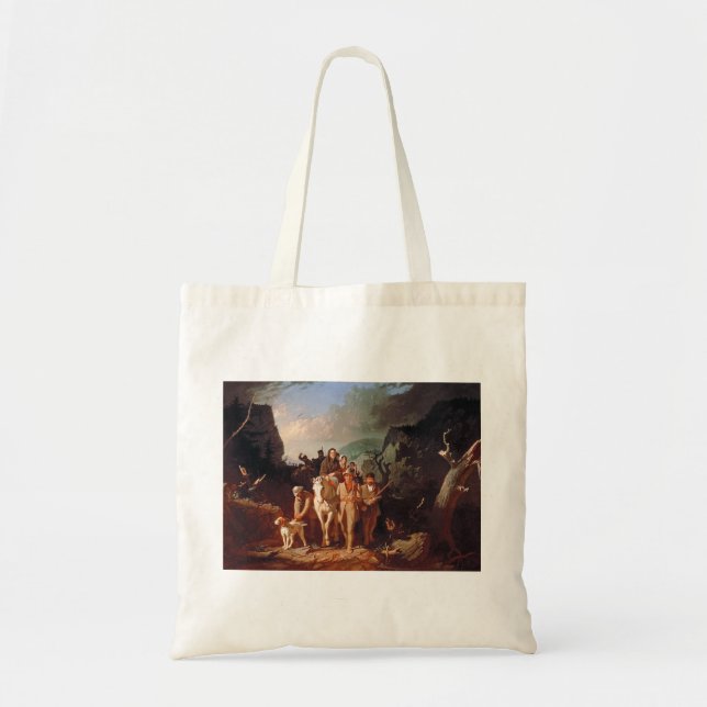 Bolso De Tela Daniel Boone escoltando colonos (Frente)
