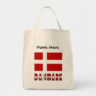 Bolso De Tela Danmark y bandera danesa personalizados