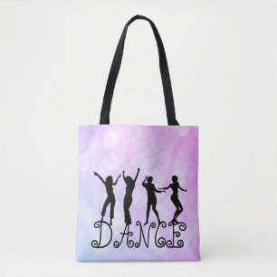 Bolso De Tela Danza de Bokeh de los bailarines de la silueta
