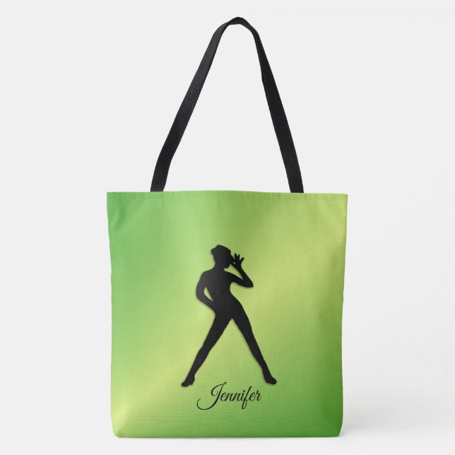 Bolso De Tela Danza moderna con nombre (Anverso)