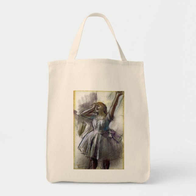 Bolso De Tela Danzante Stretching de Degas (Frente)