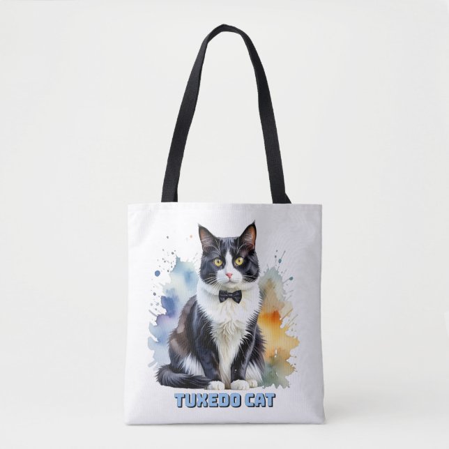 Bolso De Tela Dapper Tuxedo Cat (Anverso)