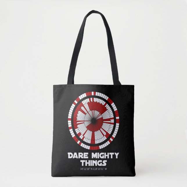 Bolso De Tela Dare Mighty Things Perseverance Mars Rover Landing (Anverso)