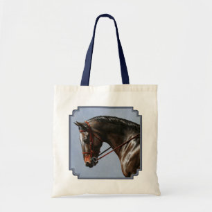 Bolso De Tela Dark Brown Bay Caballo de aguijón de guerra