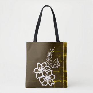Bolso De Tela Dark flower design