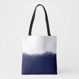 Bolso De Tela Dark Navy Watercolor