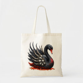 Bolso De Tela Dark Swan of Bones – Gothic Elegance 