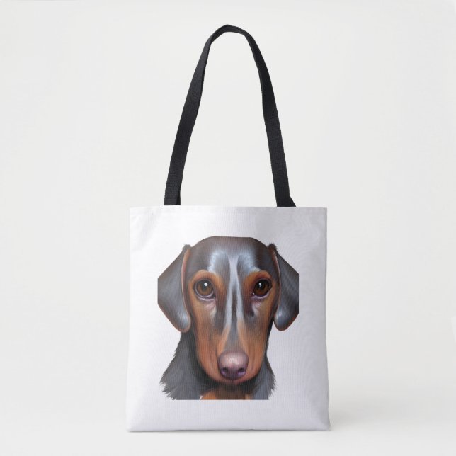 Bolso De Tela Darling Dachshund (Anverso)