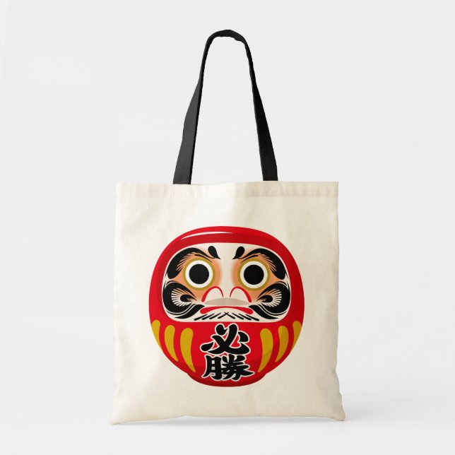 Bolso De Tela Daruma (encanto tradicional japonés de buena suert (Frente)