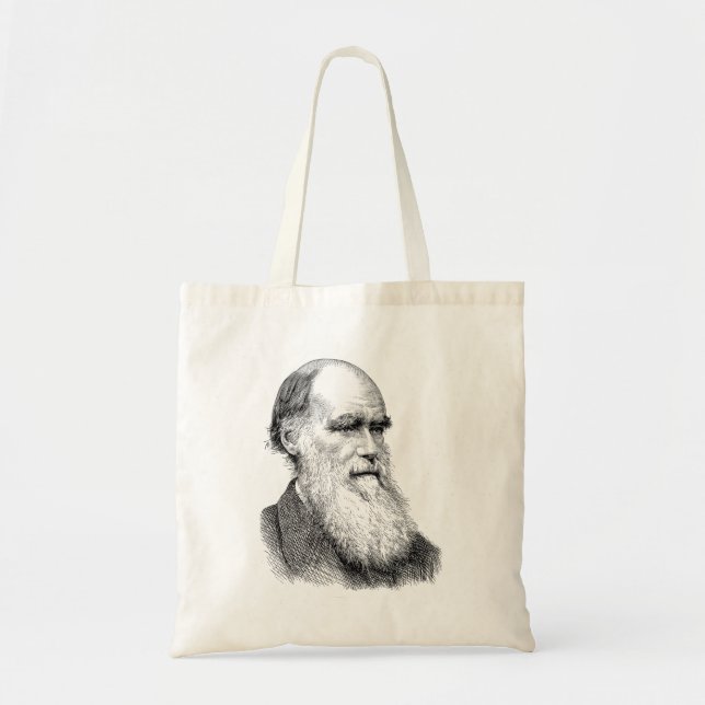 Bolso De Tela Darwin Portrait Evolution/ Charles Darwin (Frente)