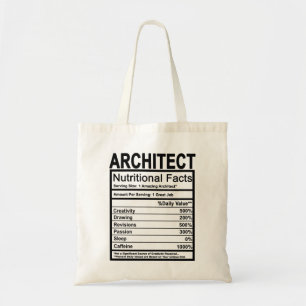 Bolso De Tela Datos Nutricionales del Arquitecto