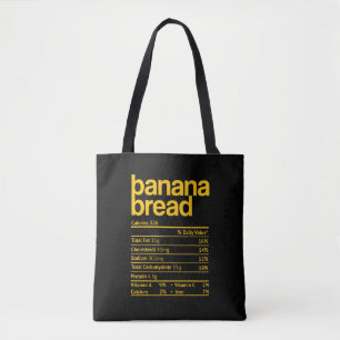Bolso De Tela Datos Nutricionales del Pan de Plátano Divertidos