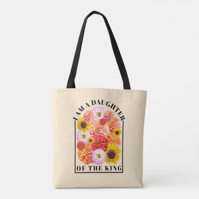 Bolso De Tela Daughter of The King Bible Verse Wildflower Faith (Reverso)
