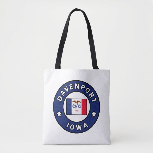 Bolso De Tela Davenport Iowa (Anverso)