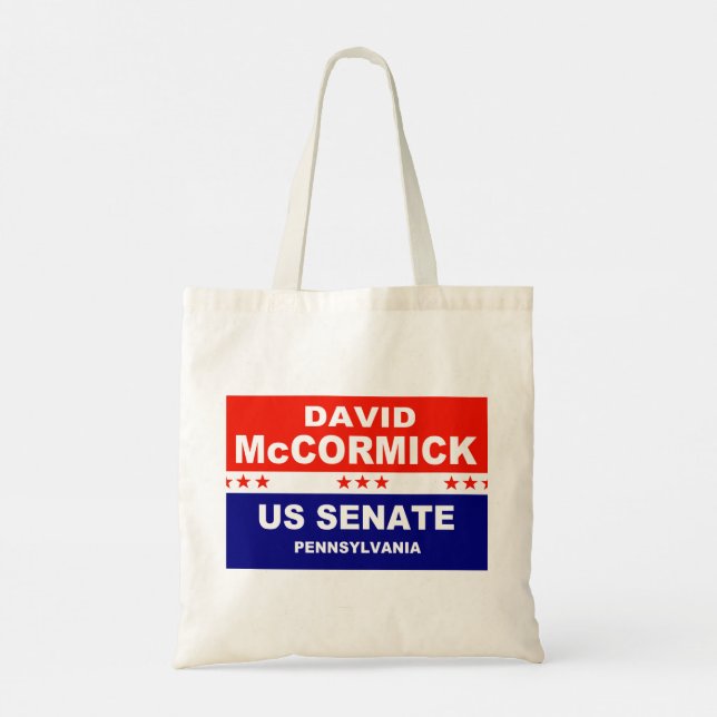 Bolso De Tela David McCormick Senado de los Estados Unidos Penns (Reverso)