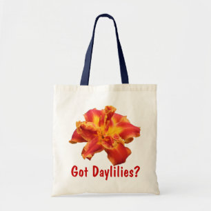 BOLSO DE TELA ¿DAYLILIES CONSEGUIDOS? TOTE