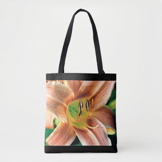 Bolso De Tela Daylily Macro (Anverso)