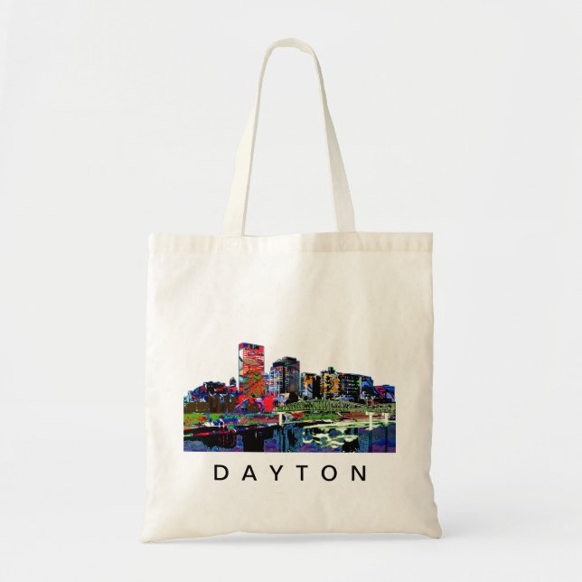 Bolso De Tela Dayton, Ohio en graffiti (Frente)