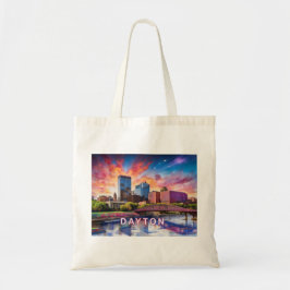 Bolso De Tela Dayton Skyline Resumen de arte