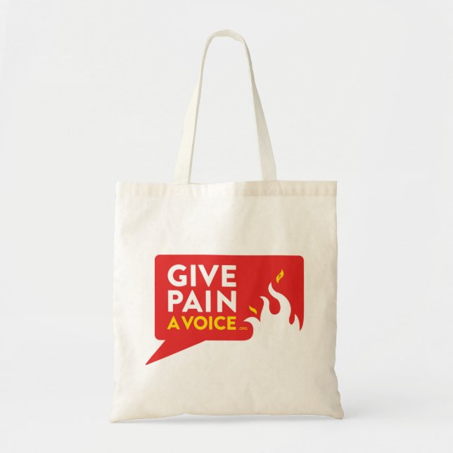 Bolso De Tela Dé a dolor una voz (Frente)