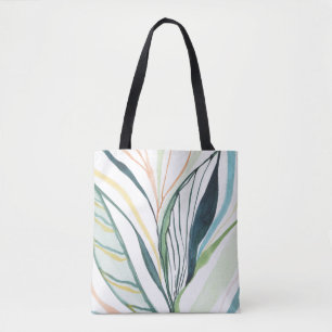 Bolso de Tela de Arte Abstracto de Acuarela Botáni